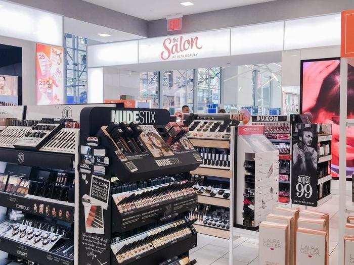 There was even a full-service salon in the back of the store, which does hair, nails, makeup, brow services, and skincare.