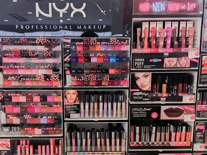 I started making my way through the more affordable side of the store. It had a huge display of the popular brand NYX cosmetics, which is generally available in drugstores and online.