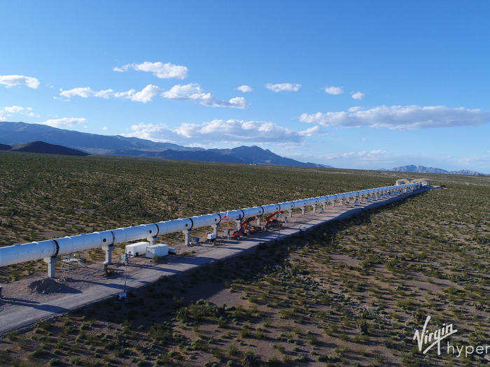 Virgin Hyperloop One is trialing its system on its test track, called DevLoop, in Nevada, north of Las Vegas.