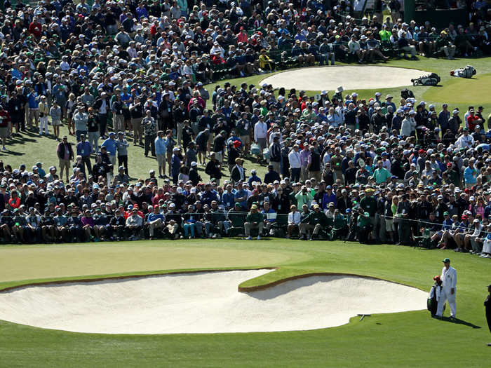 Needless to say, when he approached his ball to make a shot, he commanded the attention of the crowd.