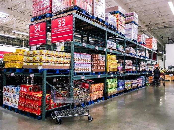 The snack aisle definitely felt smaller than at Costco. Everything was still sold in bulk, but the variety of choices was significantly smaller. There was more candy than snacks, and the produce selection was smaller than Costco