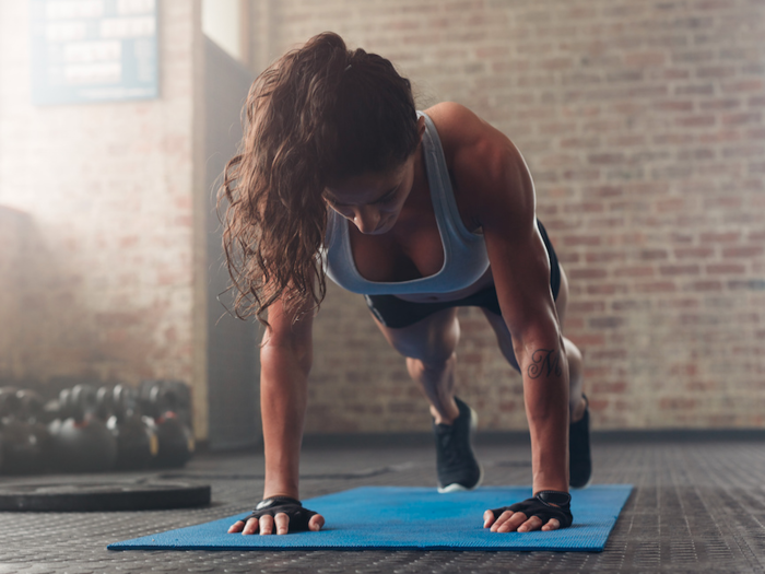 Other types of strength training can include moves like planks and squats.