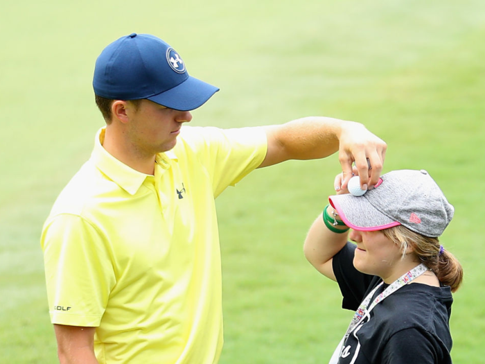 Spieth says his sister, Ellie, who has special needs, is his hero, and he brings her souvenirs from the place he visits.