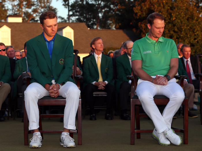 Subsequently, he was involved with one of the most awkward green jacket hand-offs ever.