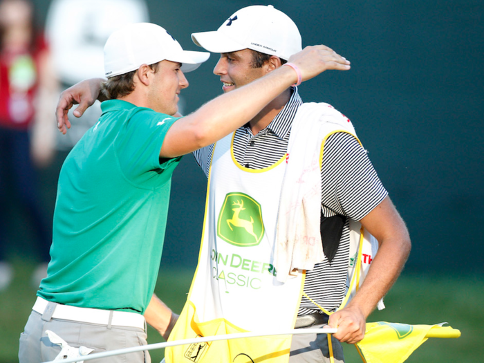 Spieth jump-started his career with a hole-out to force sudden death at the 2013 John Deere Classic. He went on to win the event.