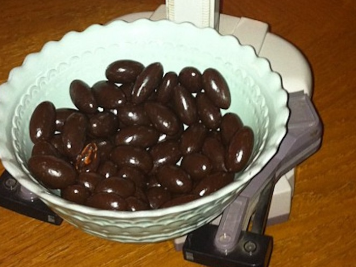 Chocolate covered almonds