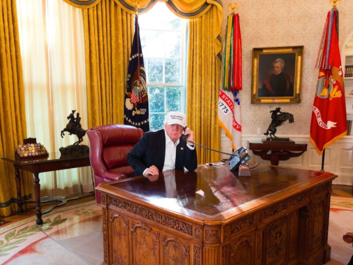 This White House photo during the government shutdown didn