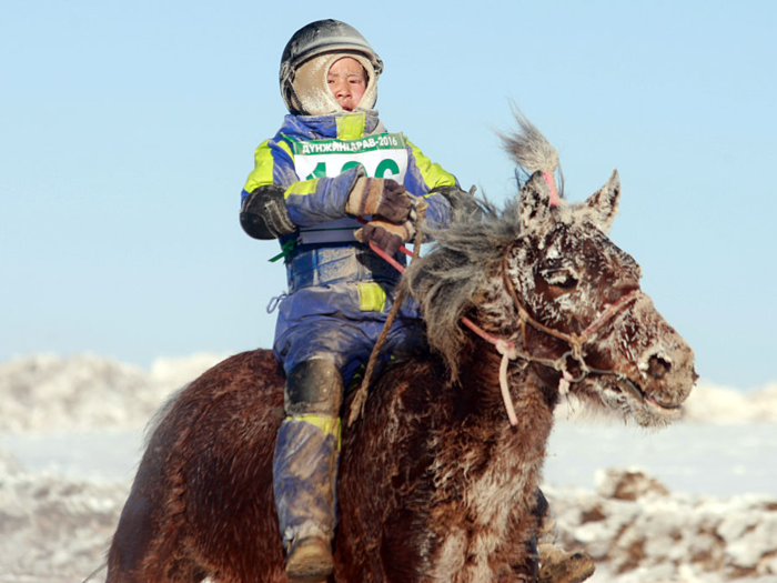 Some 16,000 child jockeys take part in hundreds of horse races every year. The races are part of Mongolia