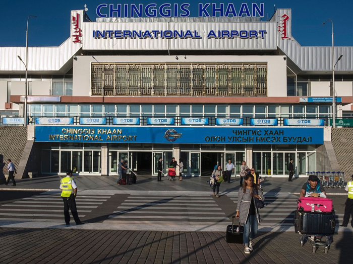 This is the international airport in Ulaanbaatar, which is named after Genghis Khan, where Air Force One could land. Kim could fly, or travel to Mongolia in his armored train.