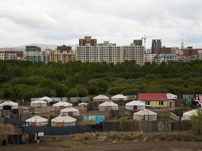 Ger districts surround the downtown areas and are home to rural and nomadic Mongolians who move to the capital to seek work.