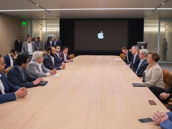 The Saudi delegation had a formal meeting with Apple