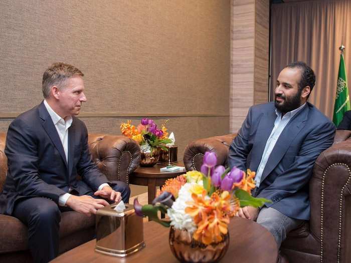 Then MbS met with some high-profile investors. Here he