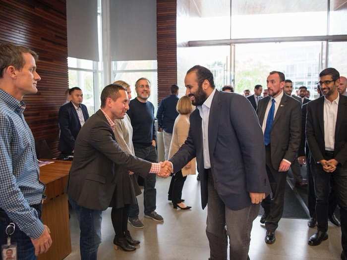 MbS also took the time to say hi to some rank-and-file Googlers.