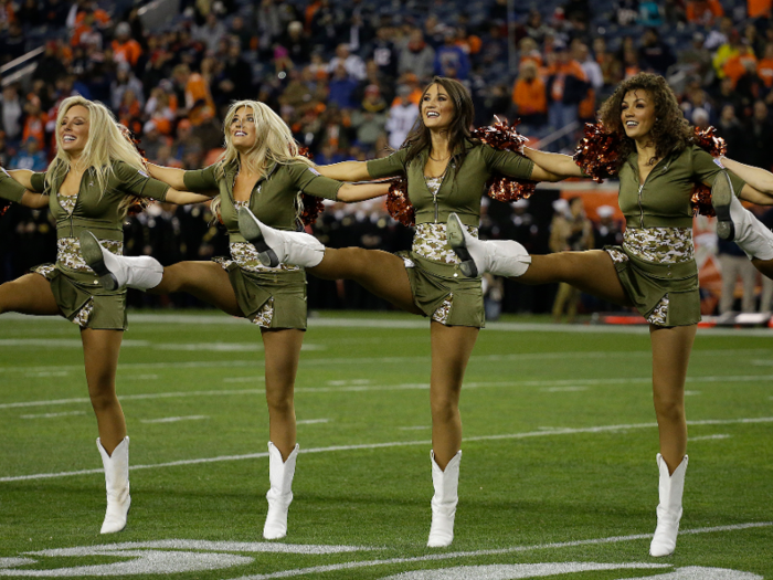 NFL cheerleaders are barred from associating with the football players themselves — that means no autographs or social media follows, according to The Times.