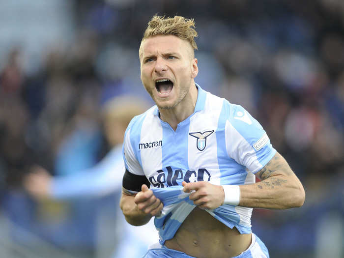 2. Ciro Immobile is a creative forward at Lazio and already has a remarkable 27 goals (54 points) in Serie A.