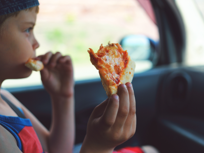 8. You will be OK with your kids eating the food in the car