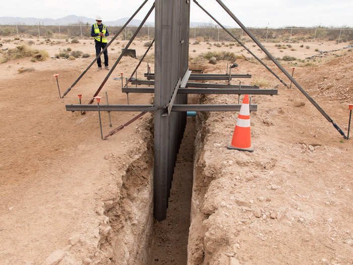 Hull said the wall will be 18 feet, including a five-foot anti-climbing plate at the top. He added that the wall consists of concrete filled with rebar — and it delves six feet into the ground with an additional two feet of concrete positioned below.