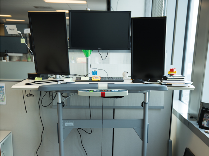 Rascoff also keeps hangers on hand at his desk, just in case he needs to change for a media interview or "transition climates" after traveling to Seattle from his home in Los Angeles. Also dotting his workspace are plaques made by Zillow Group