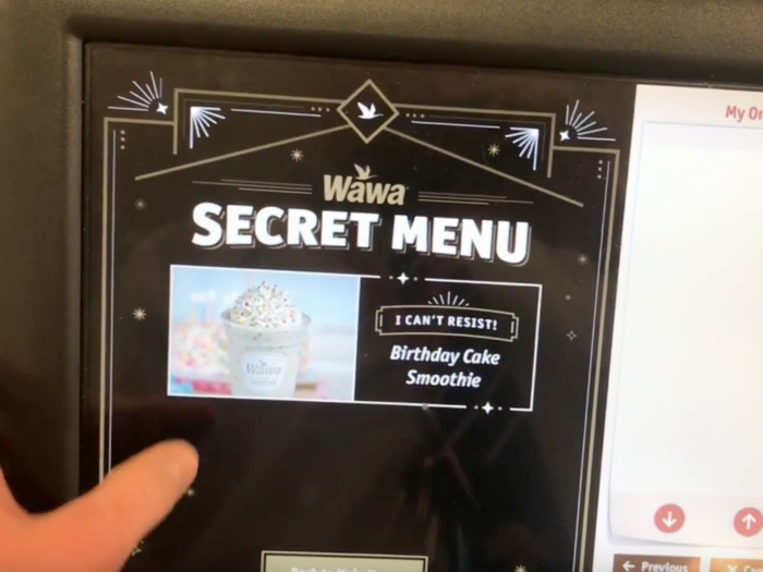 Right now, the secret menu offers only a couple of items: a birthday cake smoothie and a birthday cake milkshake.