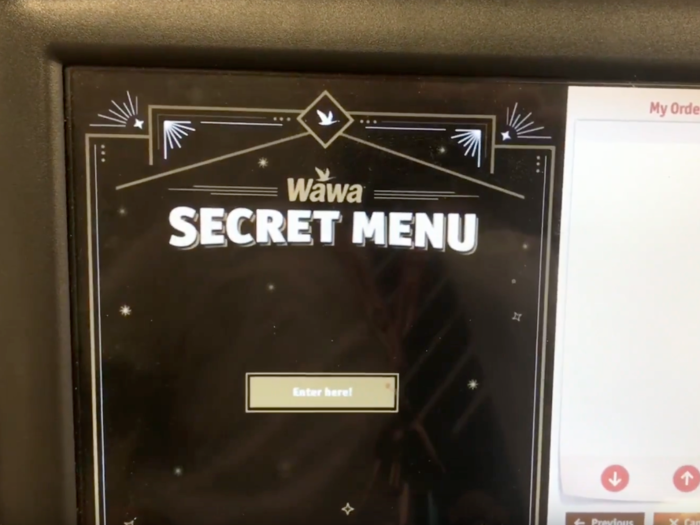 This screen will appear, as the secret menu is about to be revealed. Click "enter here!"