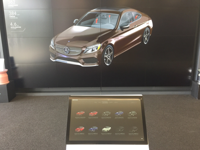 Visitors can use this installation to examine digital versions of the brand