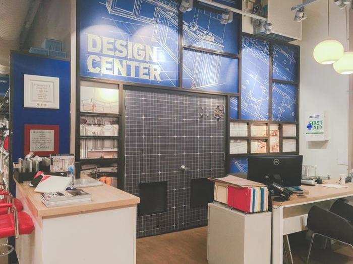 Like at Home Depot, there was a design consultation center.