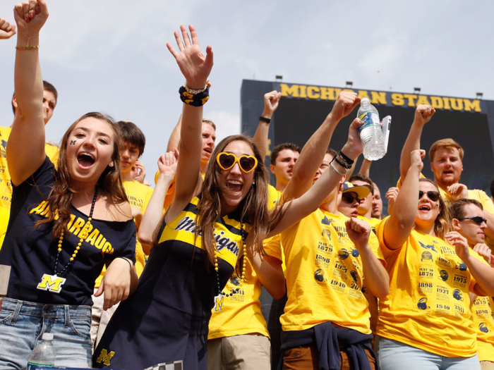 T=24. University of Michigan, USA — Famous for its gigantic stadium, home to the Wolverines, Michigan