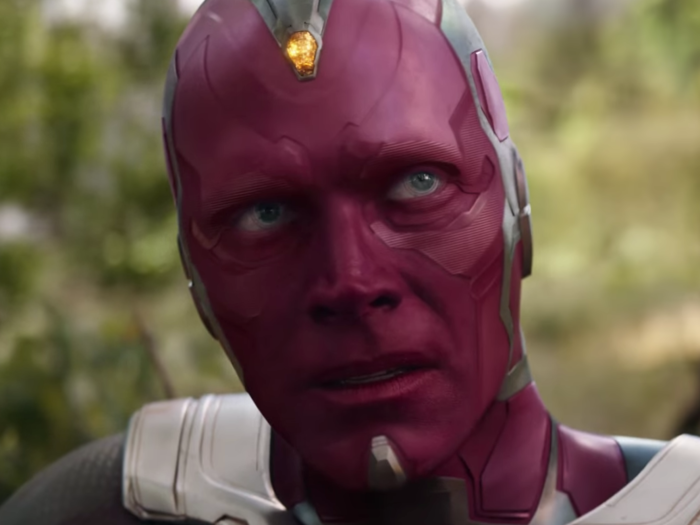 Vision has an Infinity Stone in his forehead, which means bad things for Vision.