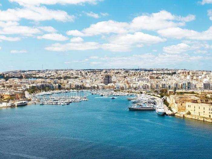 10. Sliema, Malta — £98.60 ($140.60).