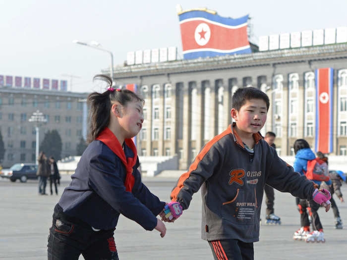 2. Rollerblading is hugely popular, especially in Pyongyang