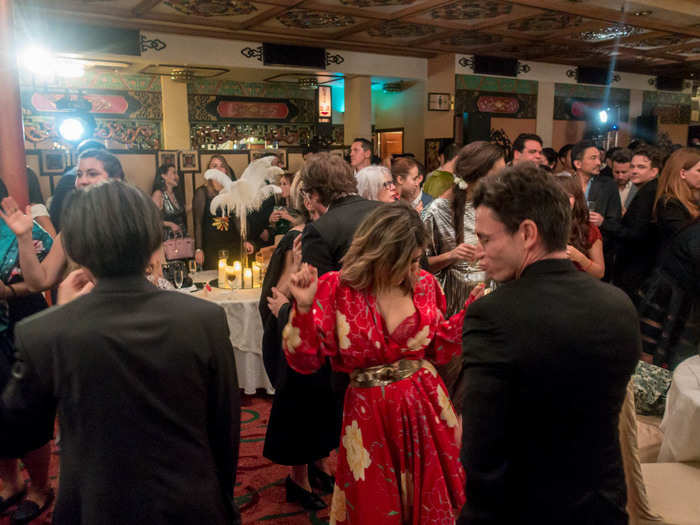 After about an hour, the party opened up into the adjacent banquet hall, where partygoers started to get their dance on. The restaurant began serving Cantonese hors d