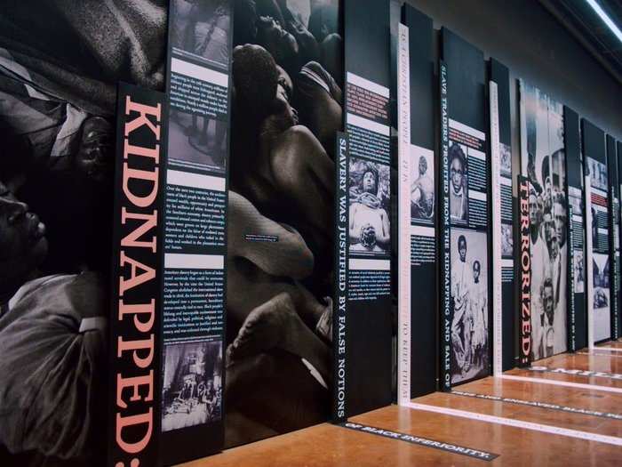 The museum is also steps away from a dock and rail station where tens of thousands of black people were trafficked during the 19th century.