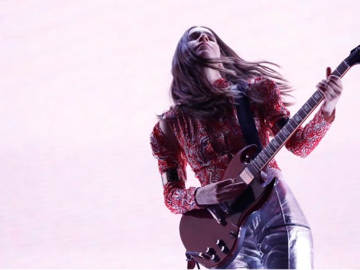 Danielle Haim of sister-band Haim rocked the show.