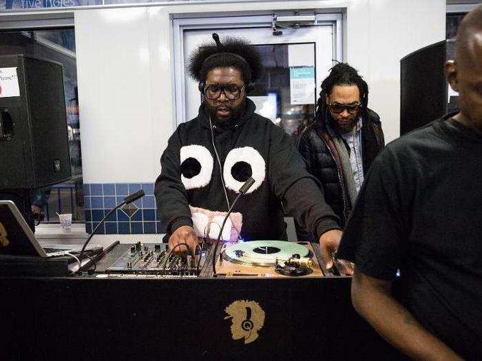 To start the night off, Questlove (a percussionist for The Roots) DJed.