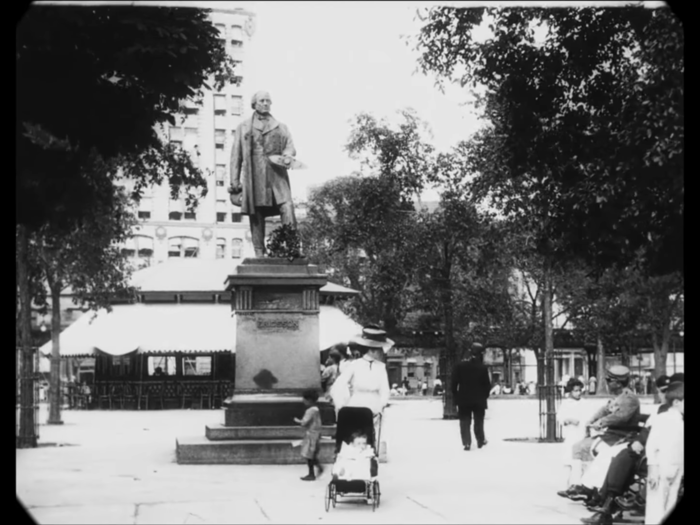 Down in Battery Park, the Swedish filmographers found a statue of Swedish-American engineer John Ericsson, who designed the famous USS Monitor used by the Union Army in the Civil War.