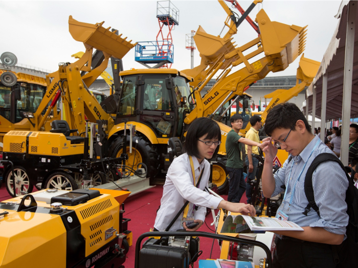 ... to huge excavators.