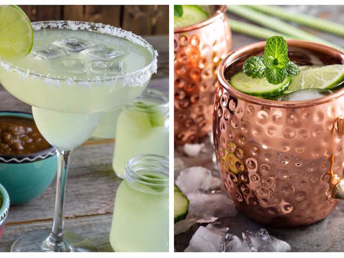 Swap a Margarita (280 calories) for a Moscow Mule (120 calories).