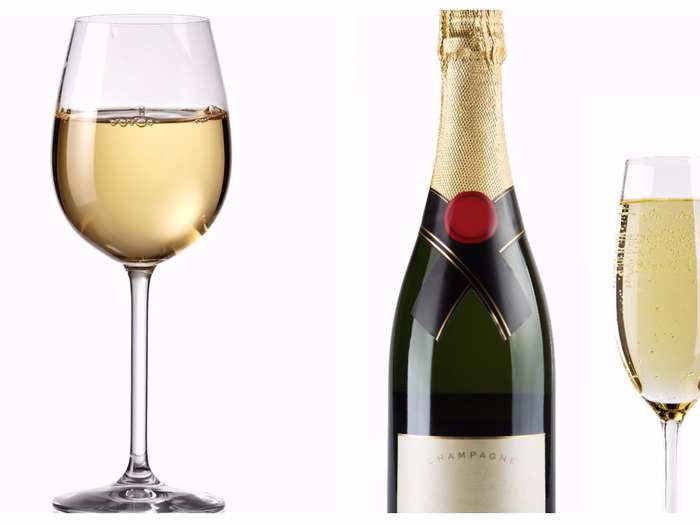 Swap a sweet white wine (160 calories) for a glass of Champagne (89 calories).