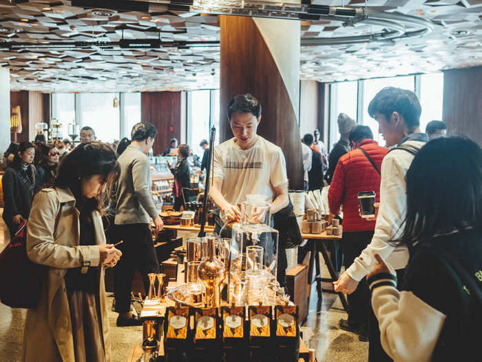 Starbucks Reserve Roastery Shanghai feels like an amusement park for coffee. There