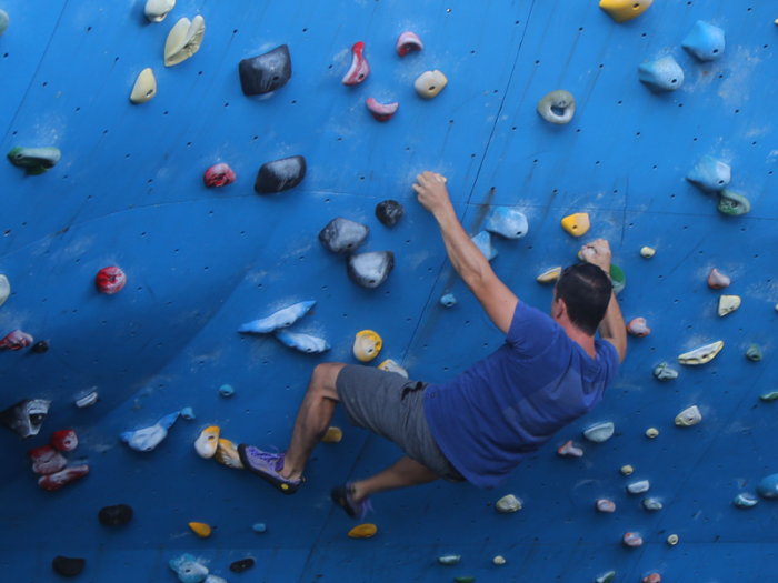 6. Instead of breaking a sweat in your hotel fitness center, spend a few hours at Brooklyn Boulders