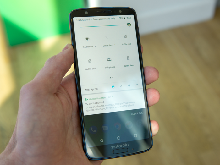 The Moto G6 runs a pretty clean version of Android, which is always a good thing.