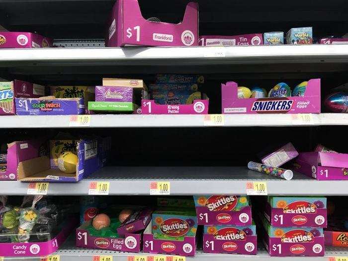 My visit was just before Easter, and there were a few aisles filled with candy.