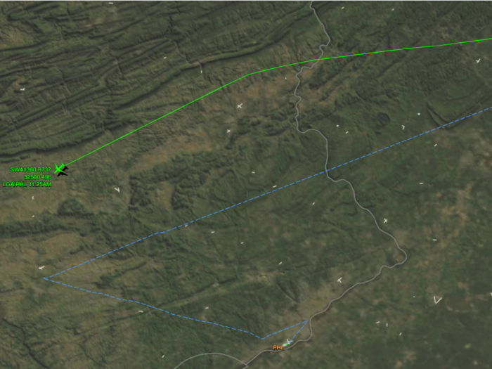 Around 11:03 am while flying at 32,500 ft and 496 mph over Eastern Pennsylvania, the left engine on the 737 failed.