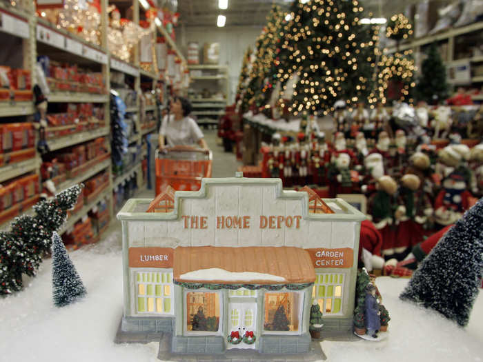 Home Depot has some seasonal discounts as well. After the holiday season ends, many items are marked down by as much as 90%.