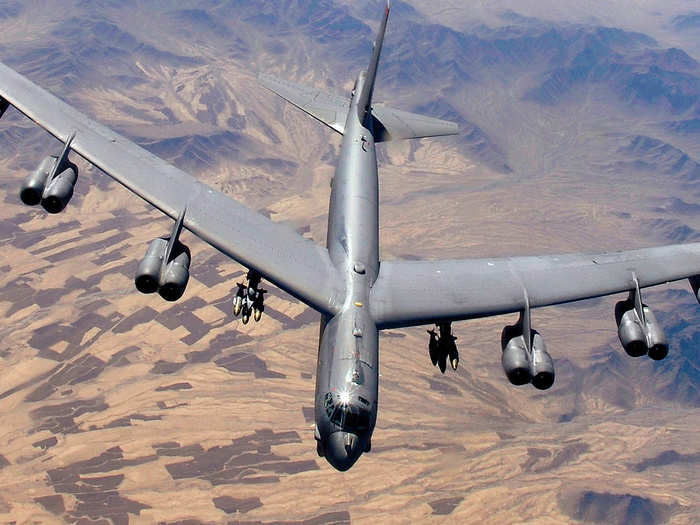 In February, the B-52 dropped a record number of smart bombs on the Taliban in Afghanistan, unloading 24 precision-guided munitions in a 96-hour period.