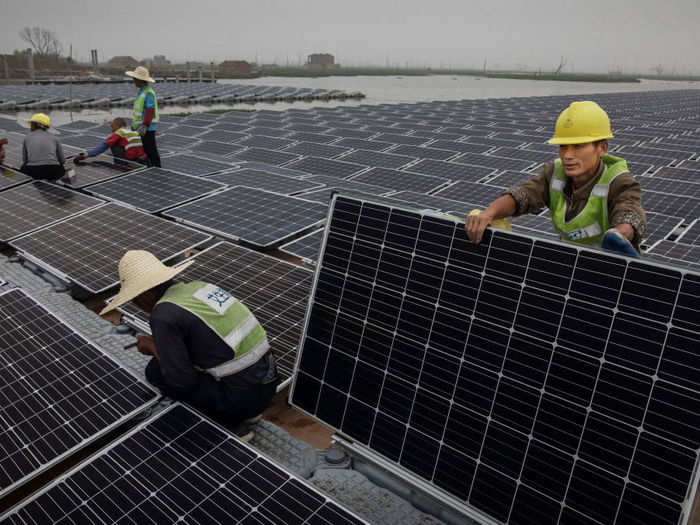 Last May, workers turned on the 166,000-panel array, which can generate 40 megawatts of power — enough to accommodate 15,000 homes.