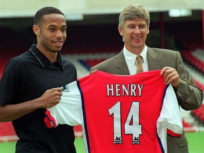 Wenger signed Thierry Henry for £11 million ($15.5 million) in 1999 from Juventus. The French striker scored 228 goals in all competitions (breaking Wright