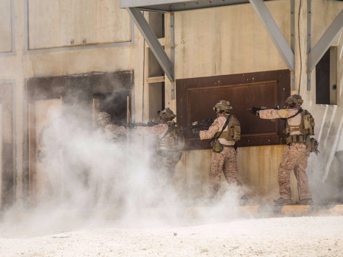 KASOTC is a training center carved out of a mountain that offers a number of realistic training environments, like an airport, embassy compound, and mock village.