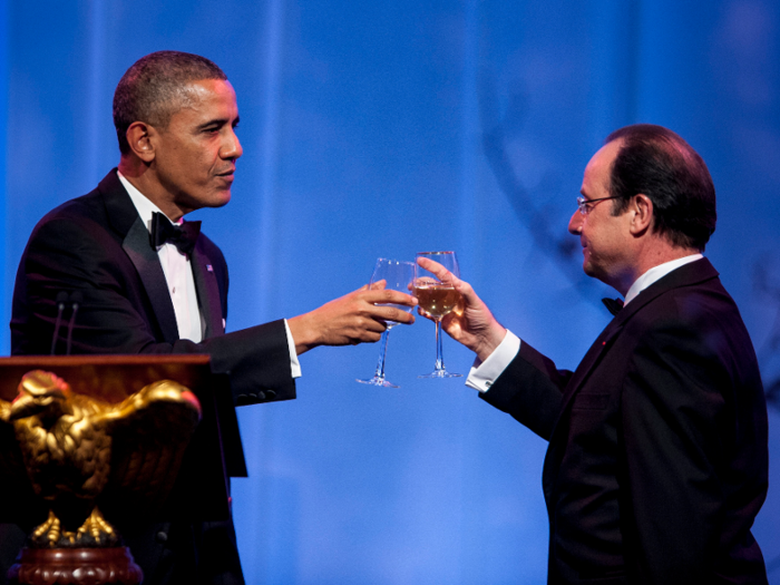 US President Barack Obama hosted French President François Hollande