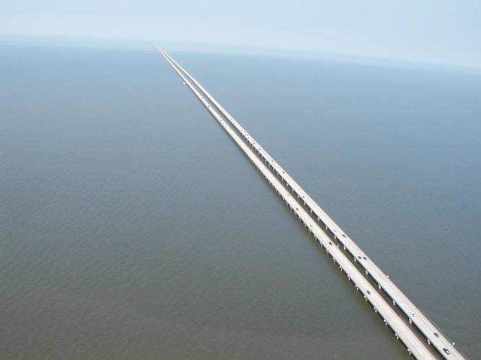 A twin, concrete bridge in Louisiana called the Manchac Swamp Bridge stretches 22.8 miles long. It opened in 1979.